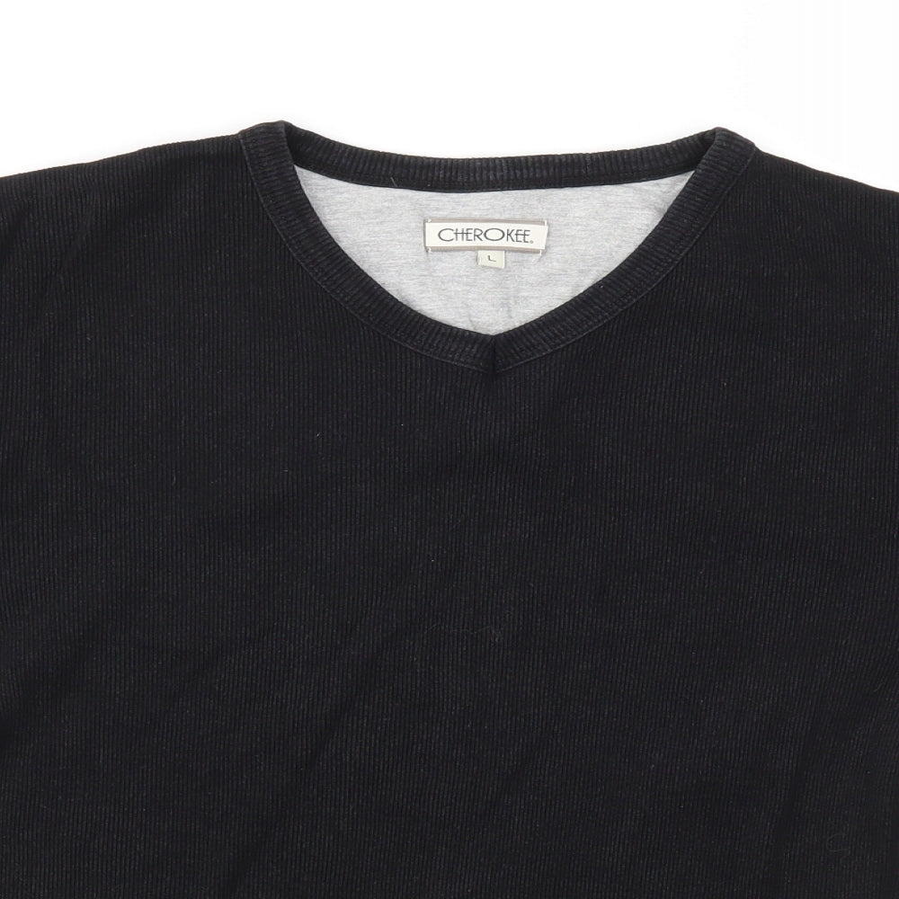 Cherokee Mens Black    T-Shirt Size L