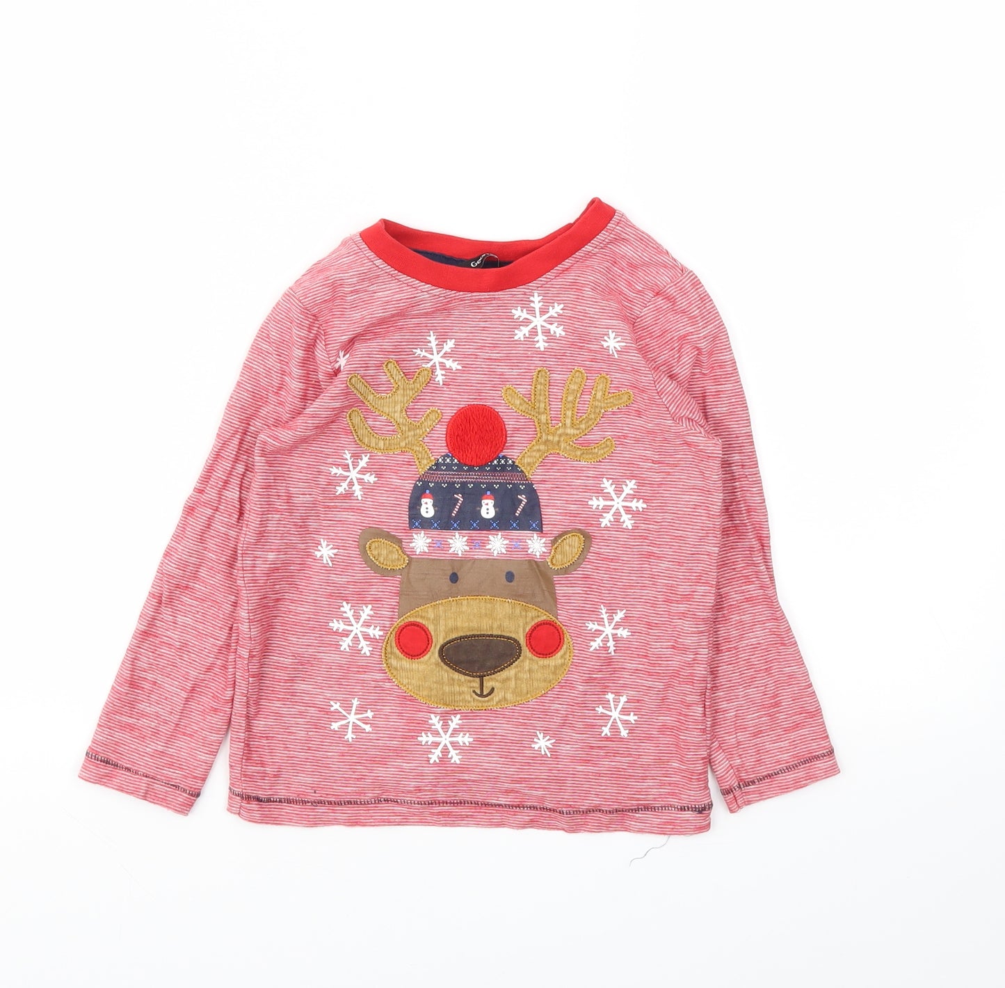 George Boys Red Animal Print  Basic T-Shirt Size 3-4 Years