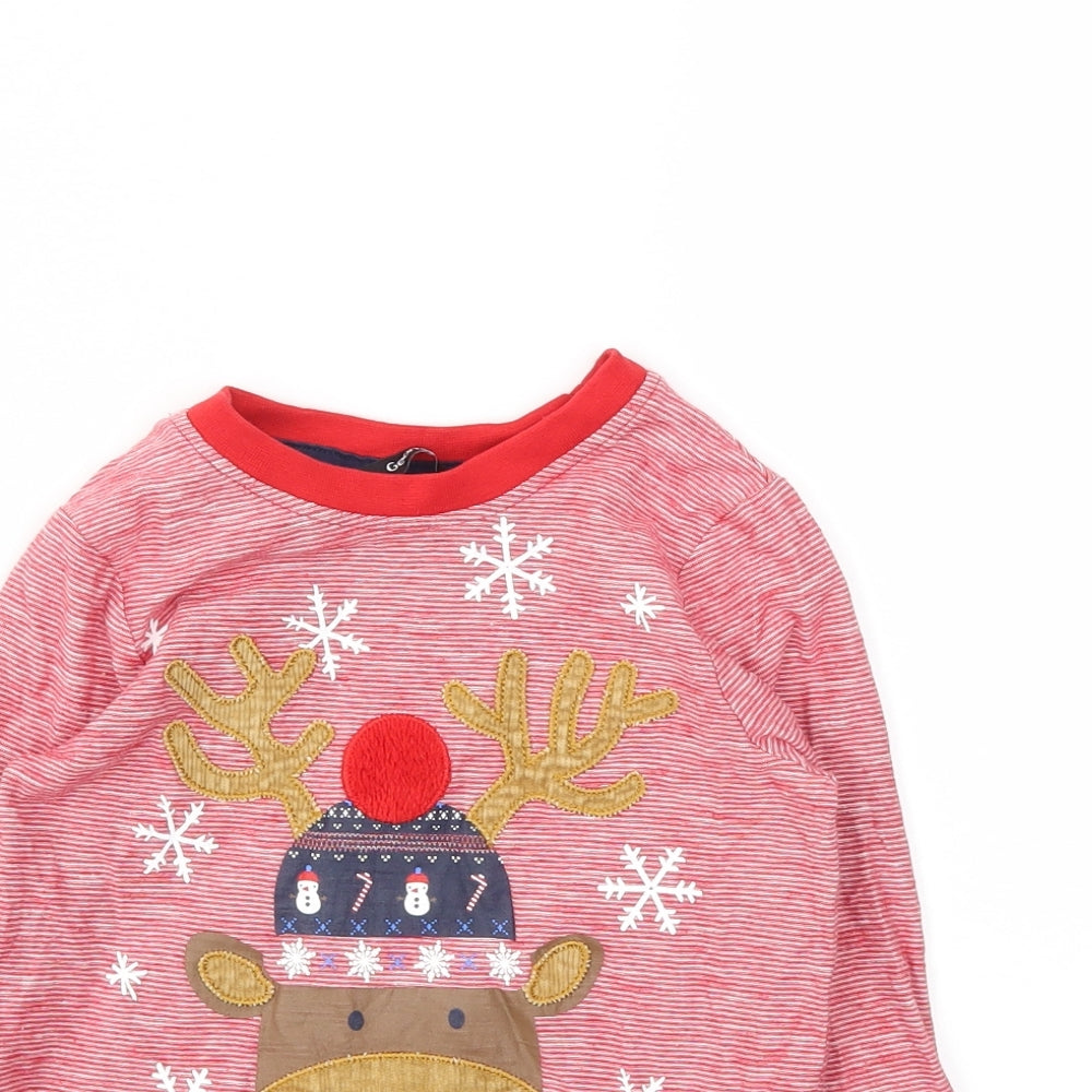 George Boys Red Animal Print  Basic T-Shirt Size 3-4 Years