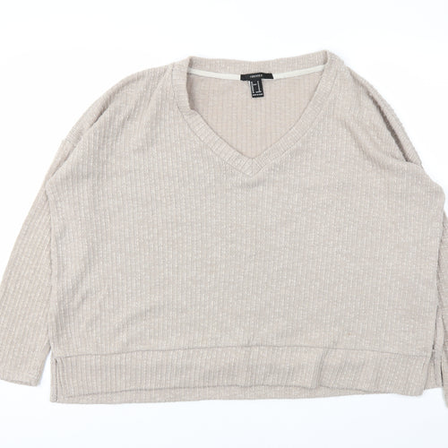 FOREVER 21 Womens Beige   Pullover Jumper Size M