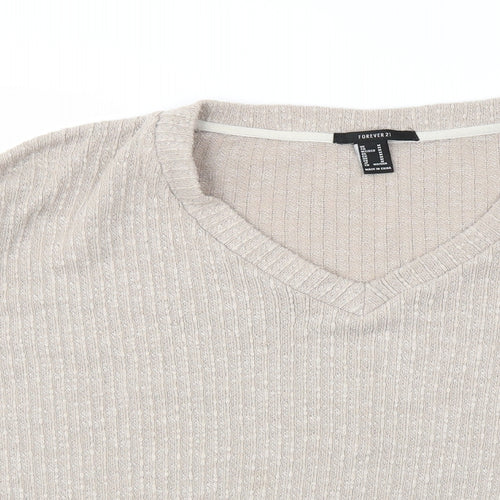 FOREVER 21 Womens Beige   Pullover Jumper Size M
