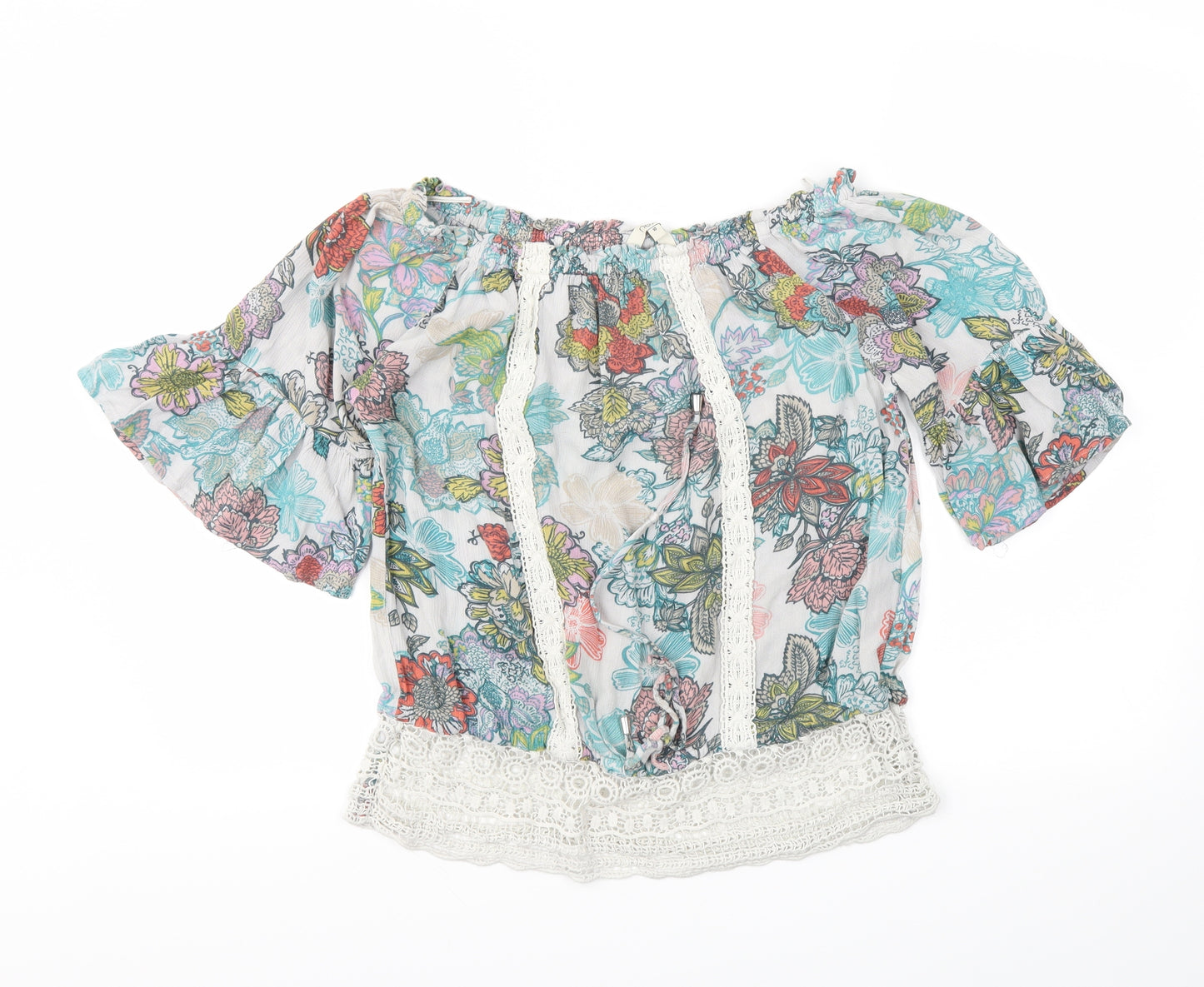 NEXT Womens Multicoloured Floral  Basic T-Shirt Size 10