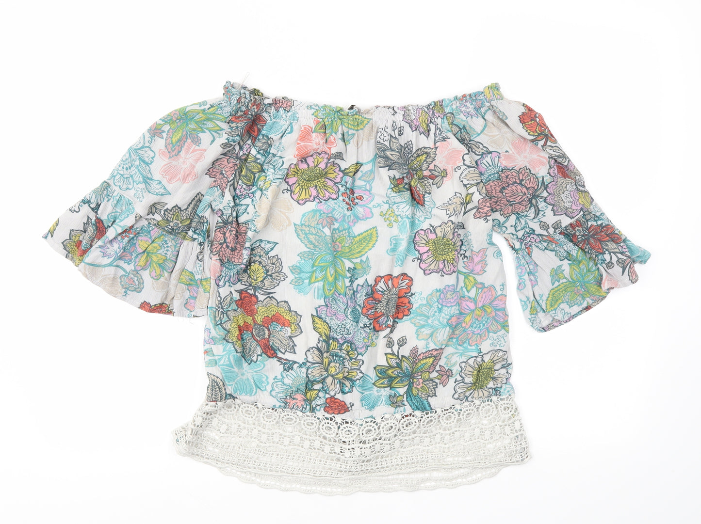 NEXT Womens Multicoloured Floral  Basic T-Shirt Size 10