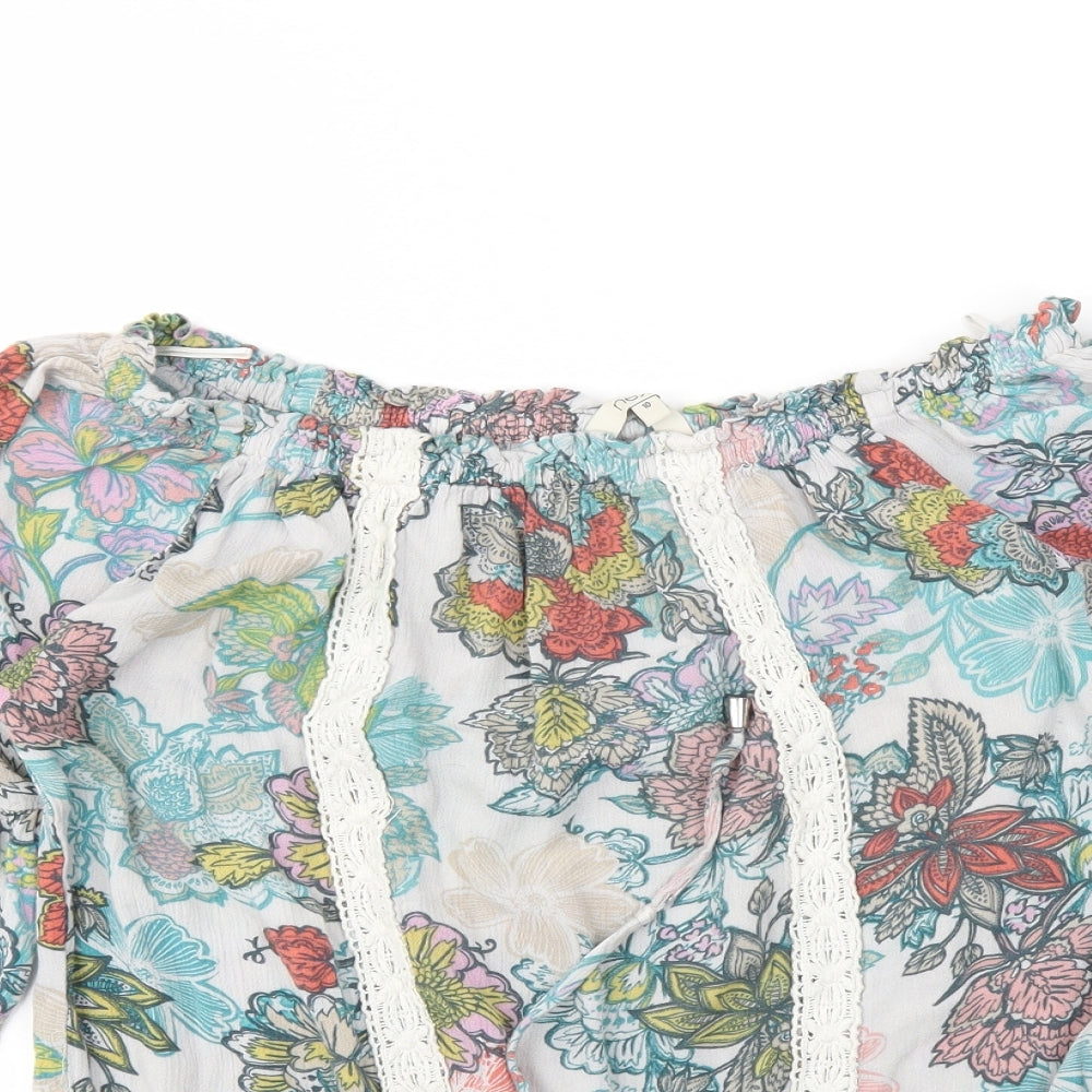 NEXT Womens Multicoloured Floral  Basic T-Shirt Size 10