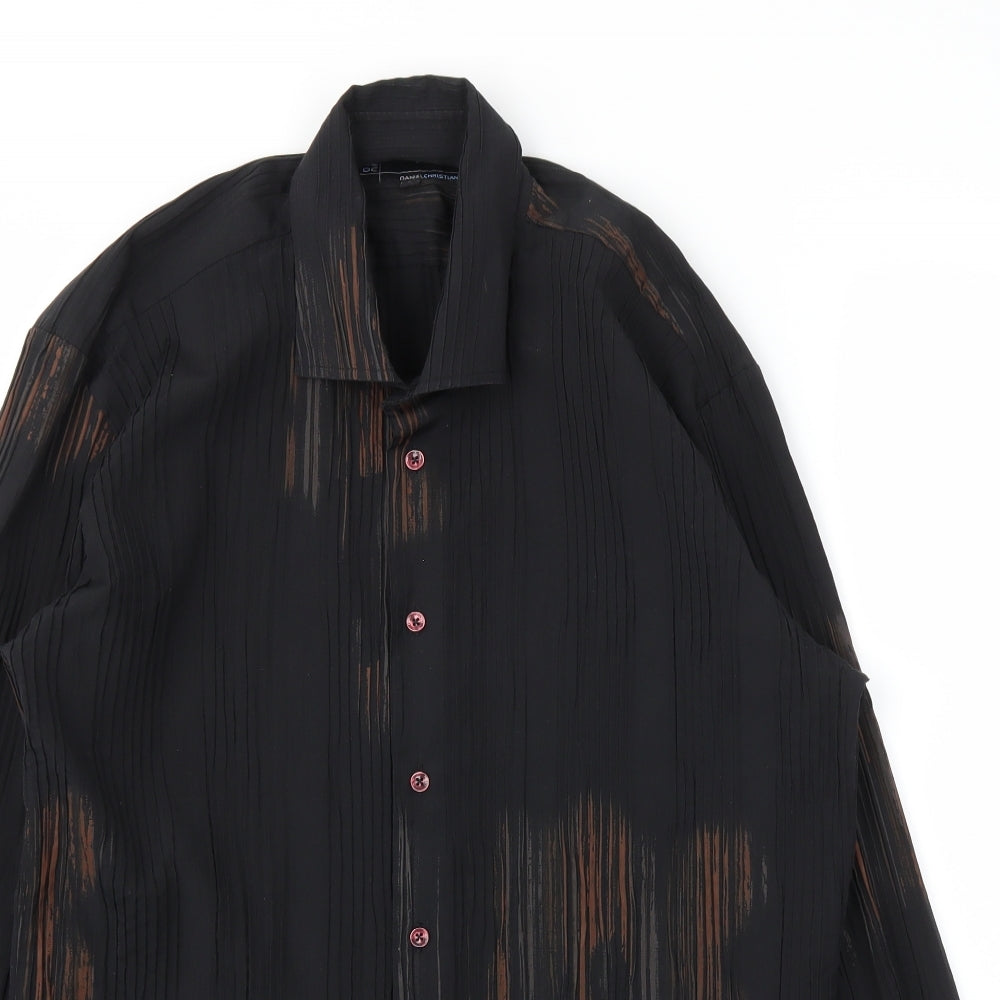 Daniel Christian Mens Black    T-Shirt Size L