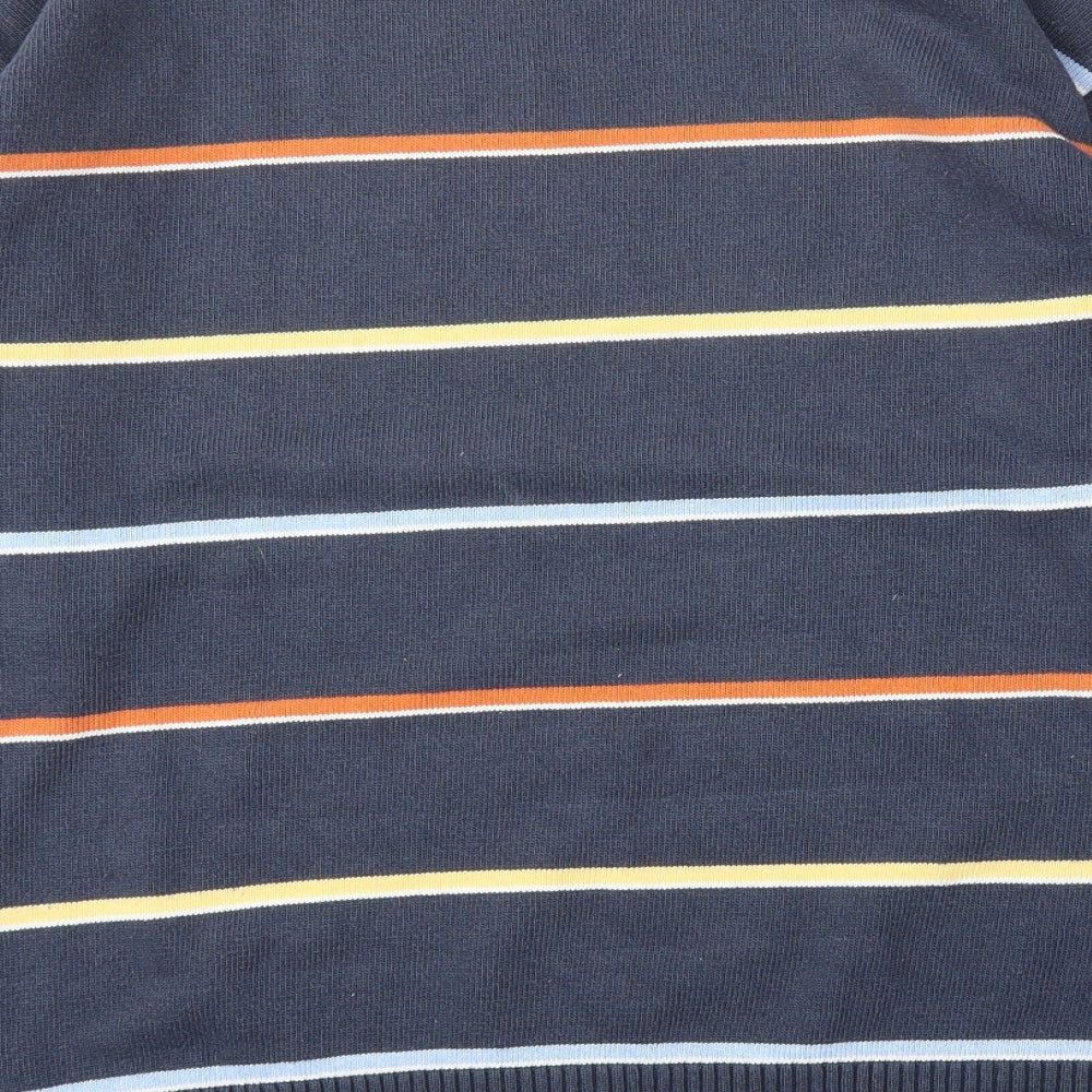 Woodville Mens Blue Striped  Pullover Sweatshirt Size L