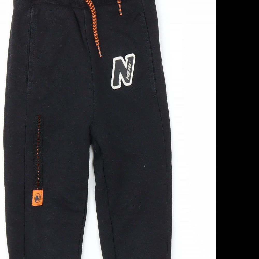 Preworn Boys Black   Jogger Trousers Size 4-5 Years