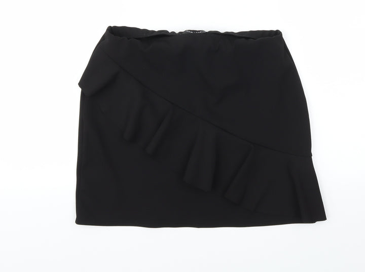 New Look Womens Black   A-Line Skirt Size 12  - Stretch waistband
