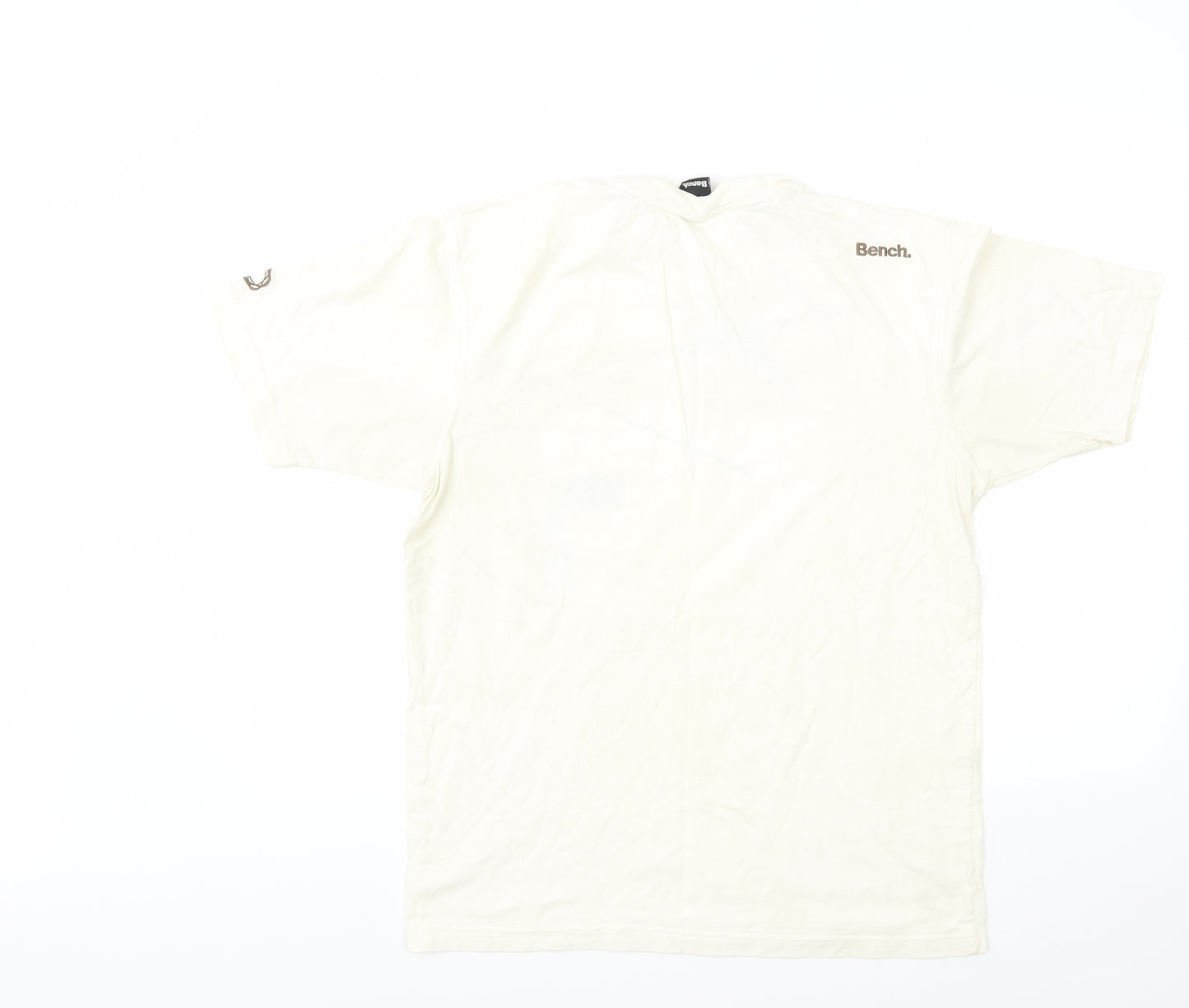Bench Mens Ivory    T-Shirt Size M