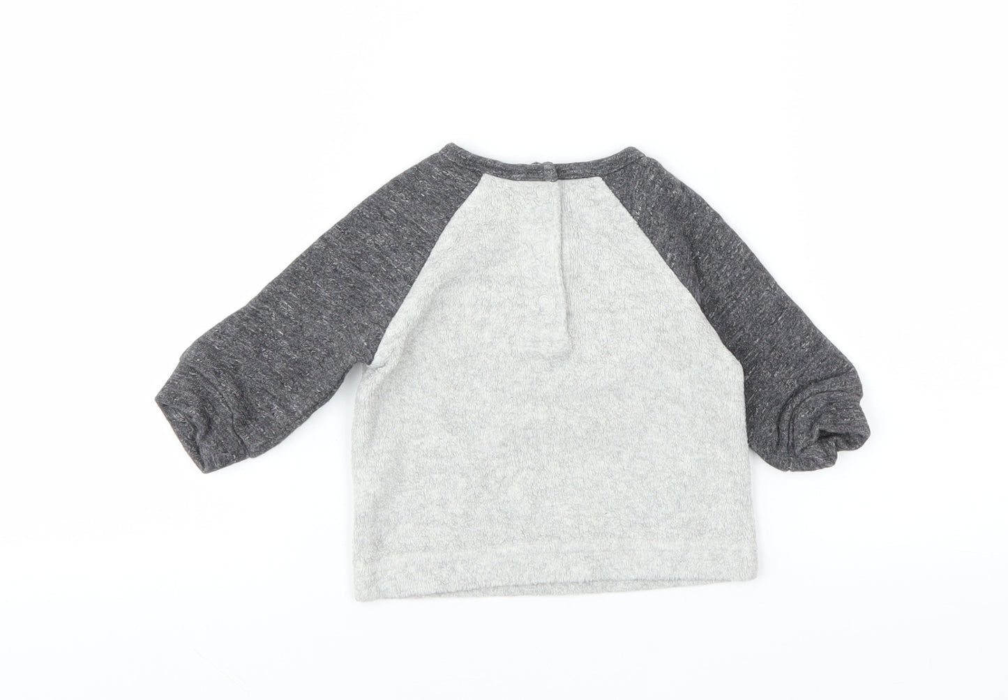 NEXT Boys Grey Animal Print  Pullover Jumper Size 0-3 Months