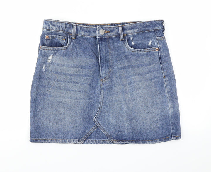 Red Hearing Womens Blue   A-Line Skirt Size 12