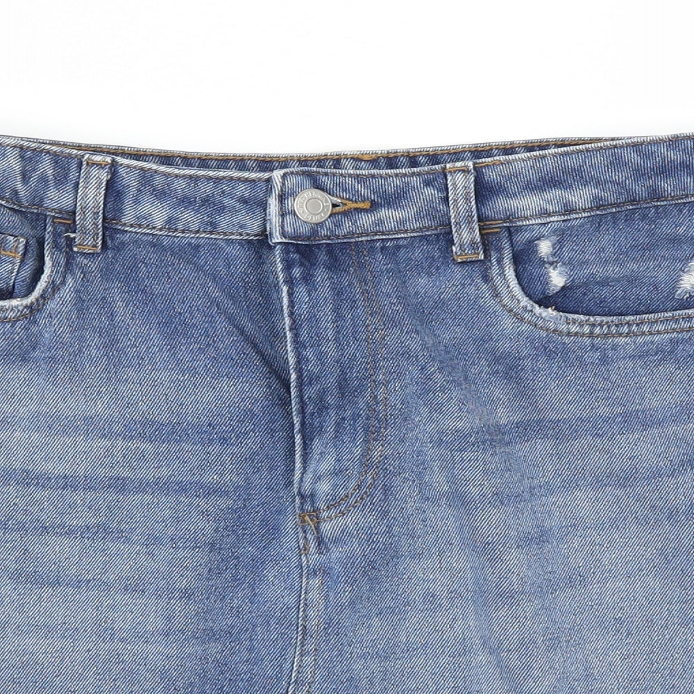 Red Hearing Womens Blue   A-Line Skirt Size 12