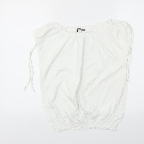 SOUTH  Womens White   Basic T-Shirt Size 12