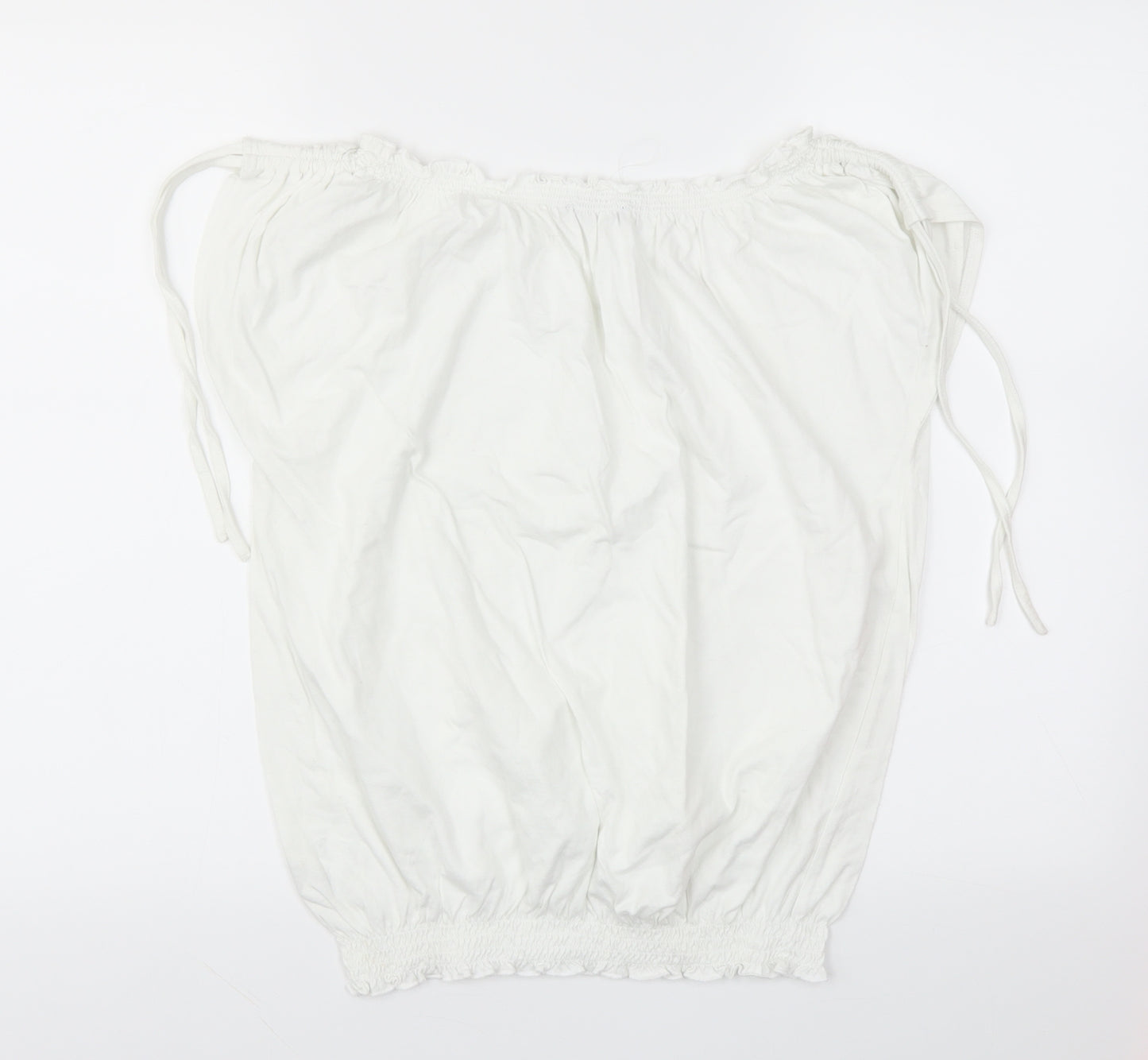 SOUTH  Womens White   Basic T-Shirt Size 12