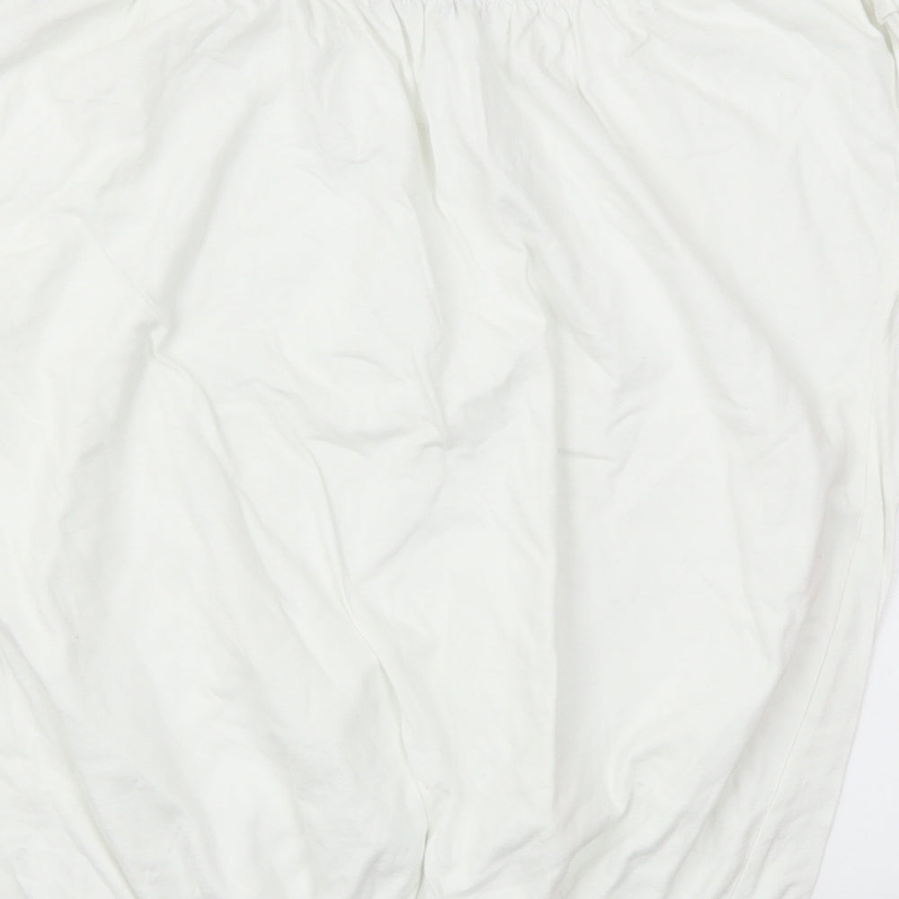 SOUTH  Womens White   Basic T-Shirt Size 12