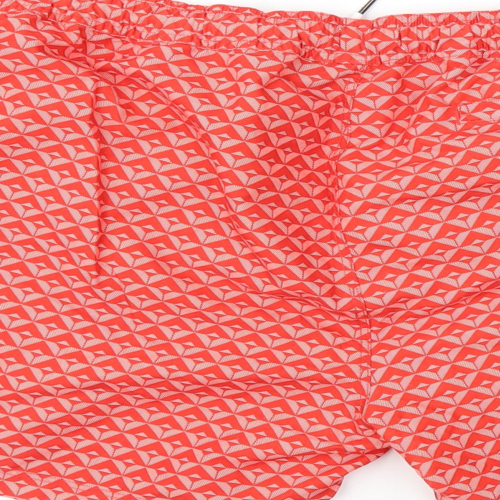NEXT Mens Red Argyle/Diamond  Sweat Shorts Size 2XL - Stretch waistband