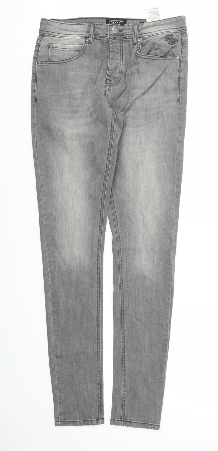 TOKYO Womens Grey Skinny Jeans Size 32 L33 in
