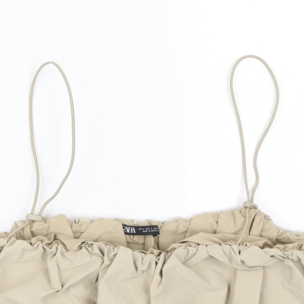 Zara Womens Beige   Basic Tank Size L