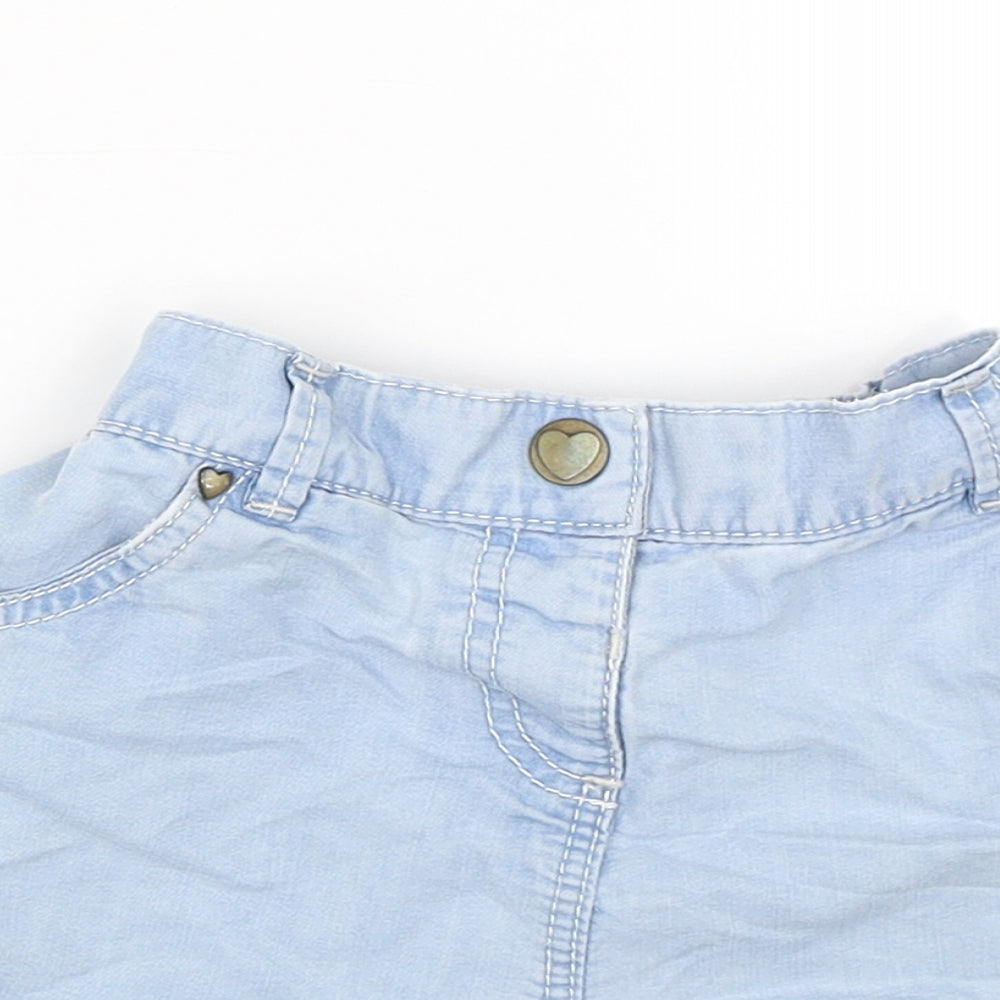 TU Girls Blue  Denim Mom Shorts Size 3-4 Years
