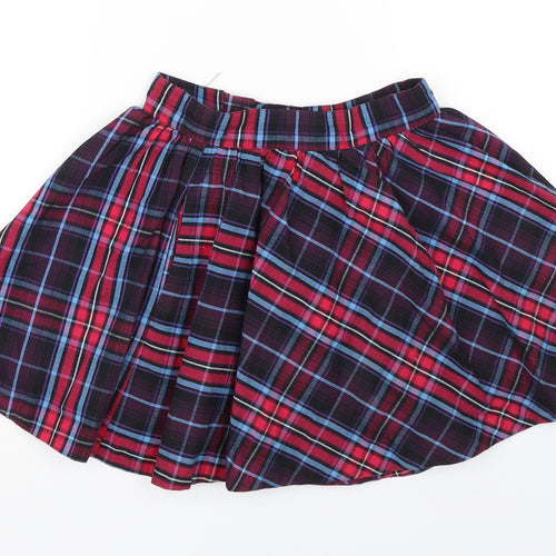 H&M Womens Multicoloured Check  Skater Skirt Size 6