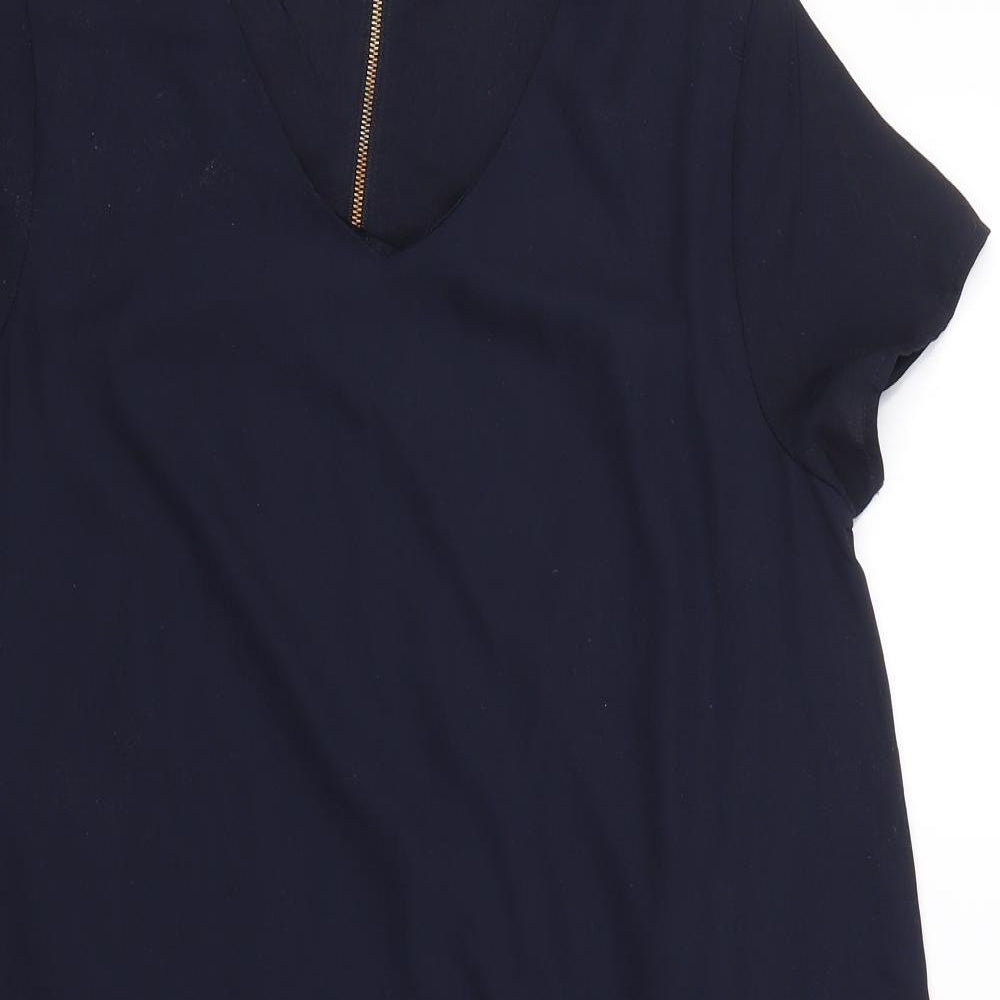 Preworn Womens Blue   Basic T-Shirt Size 6  - formal office work