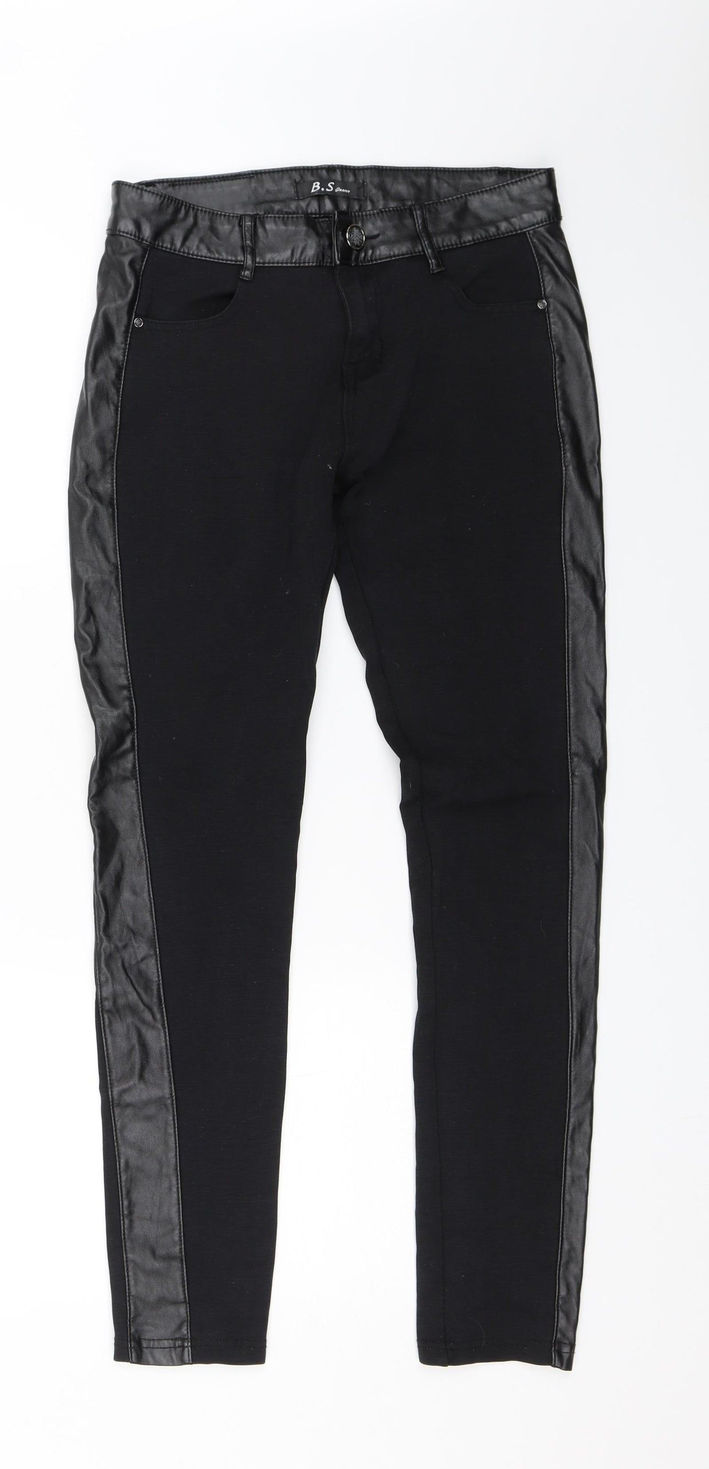 B.S jeans Womens Black   Jegging Trousers Size 12