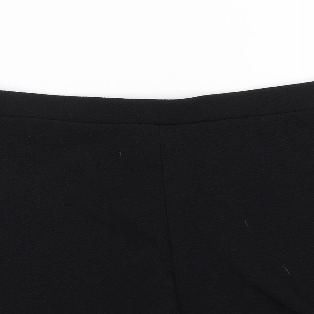 PRETTYLITTLETHING Womens Black   Paperbag Shorts Size 12