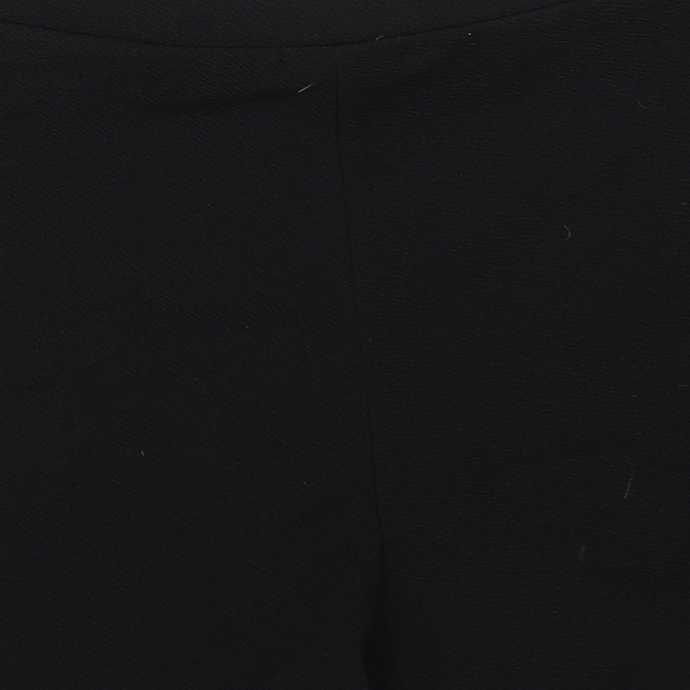 PRETTYLITTLETHING Womens Black   Paperbag Shorts Size 12