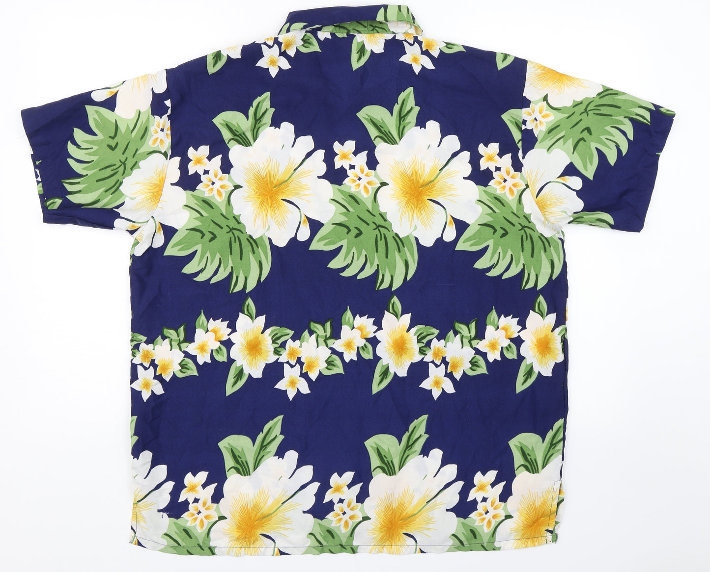 Don Amigo Mens Blue Floral   Button-Up Size M