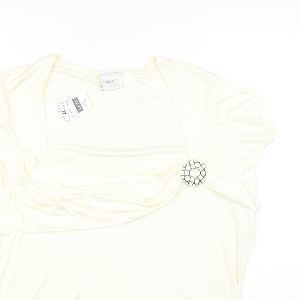 NEXT Womens Yellow   Basic T-Shirt Size 22