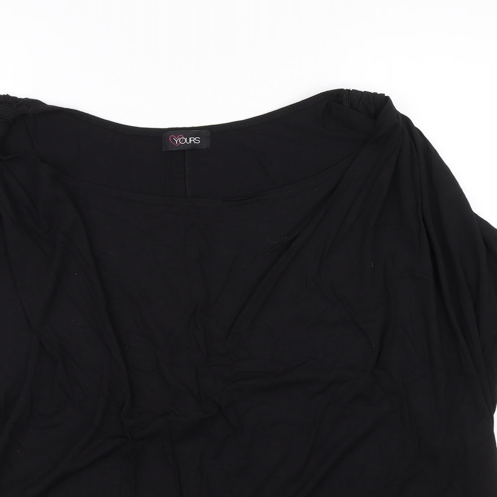 Yours Womens Black   Basic Tank Size 18