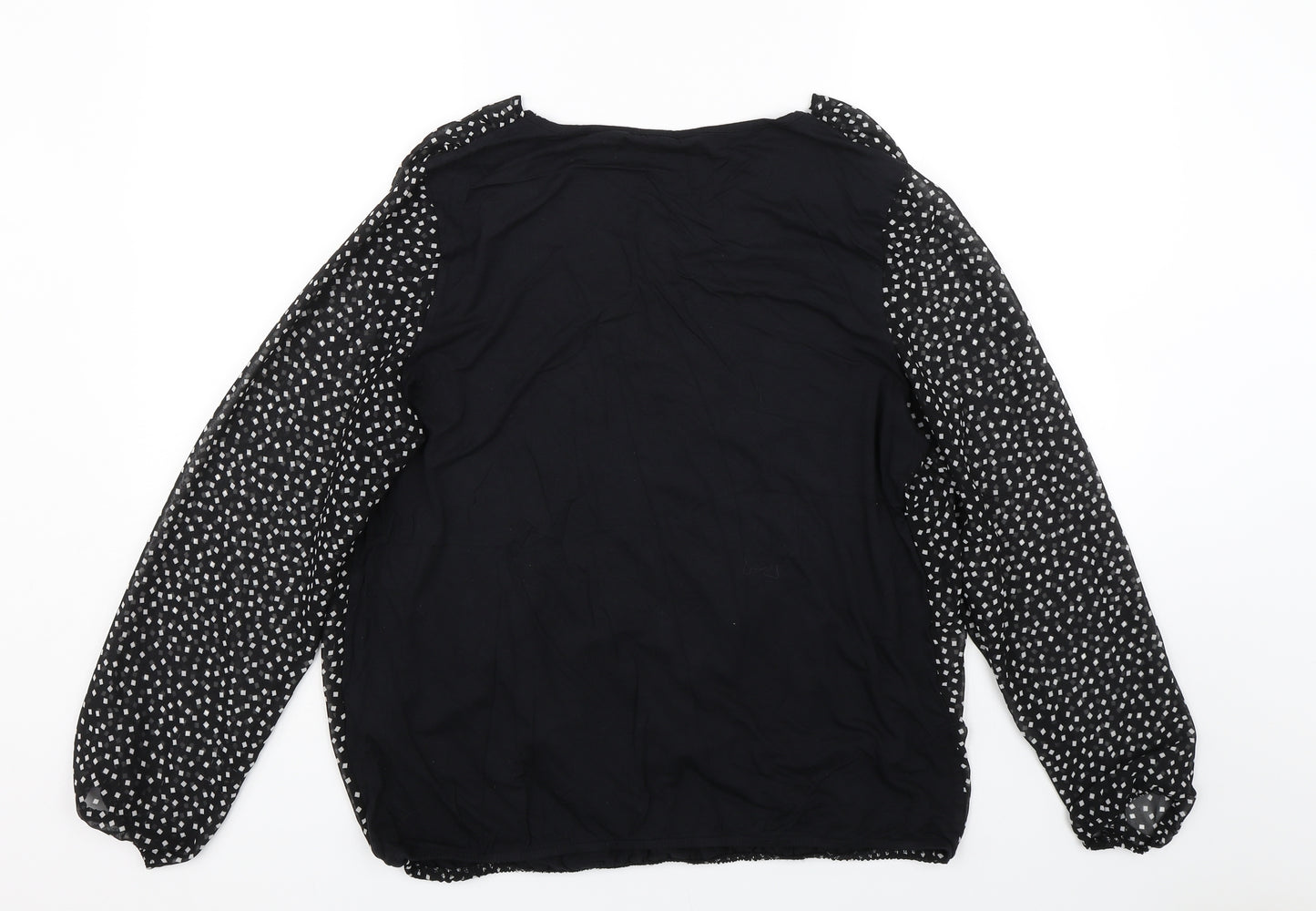 George Womens Black Polka Dot  Basic T-Shirt Size 18  - formal office work