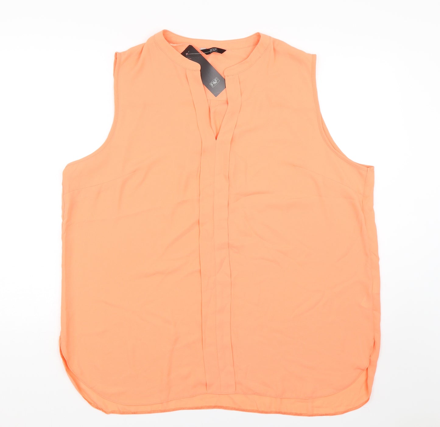 F&F Womens Orange   Basic Tank Size 22  - summer