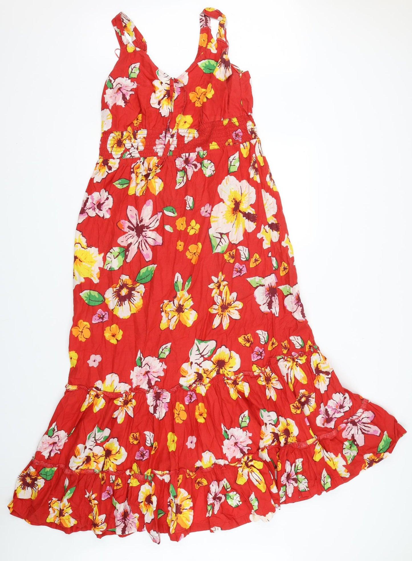 Papaya Womens Red Floral  Fit & Flare  Size 16  - summer