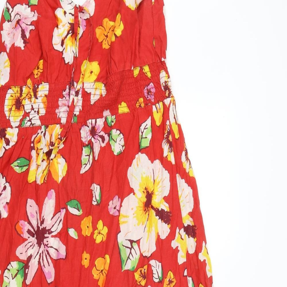 Papaya Womens Red Floral  Fit & Flare  Size 16  - summer
