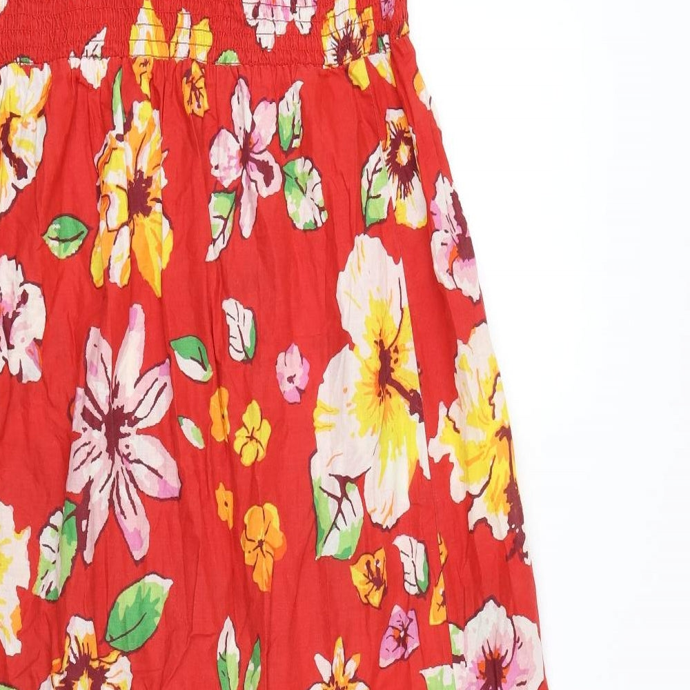 Papaya Womens Red Floral  Fit & Flare  Size 16  - summer
