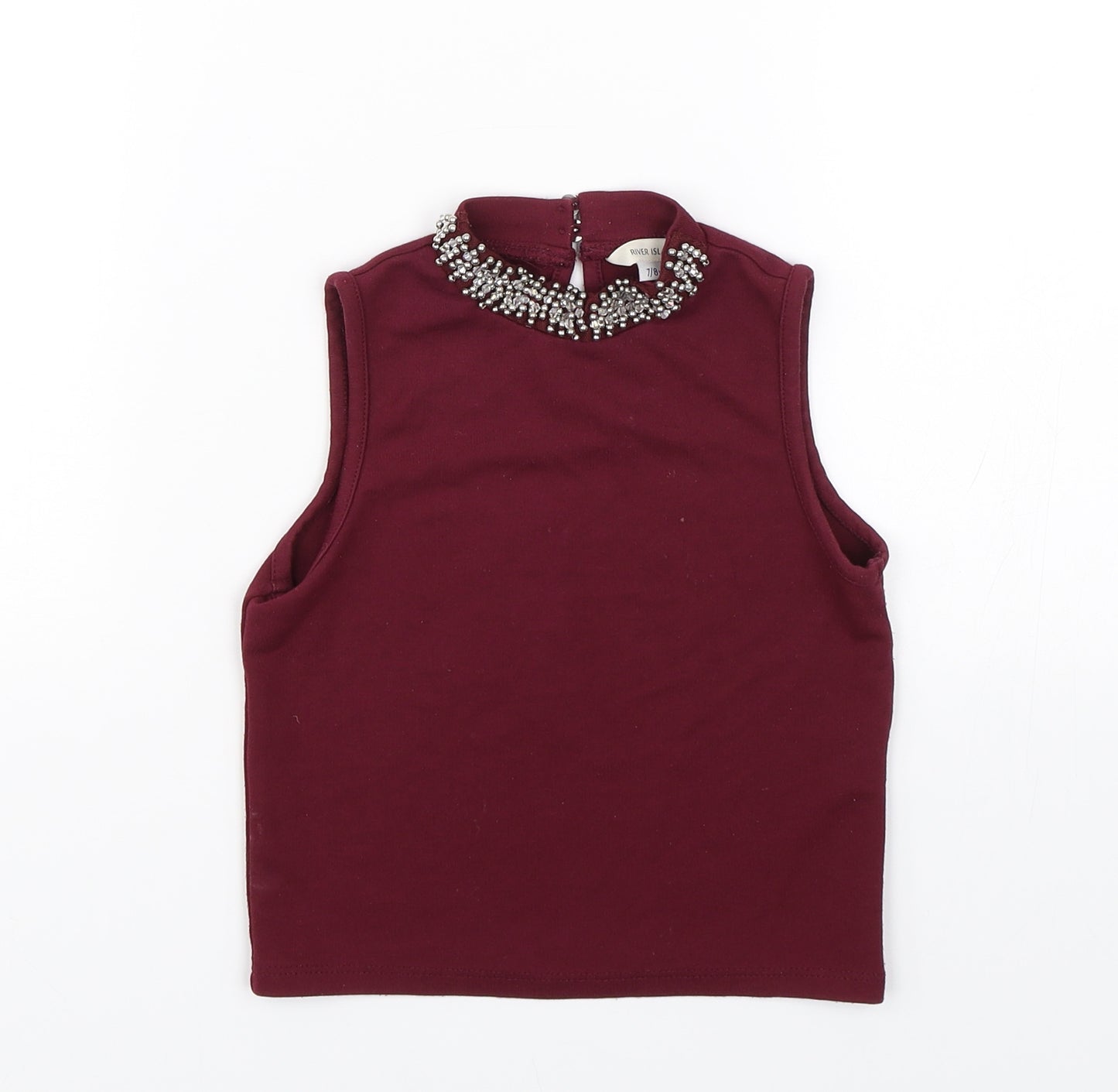 H&M Girls Red   Basic Tank Size 7-8 Years