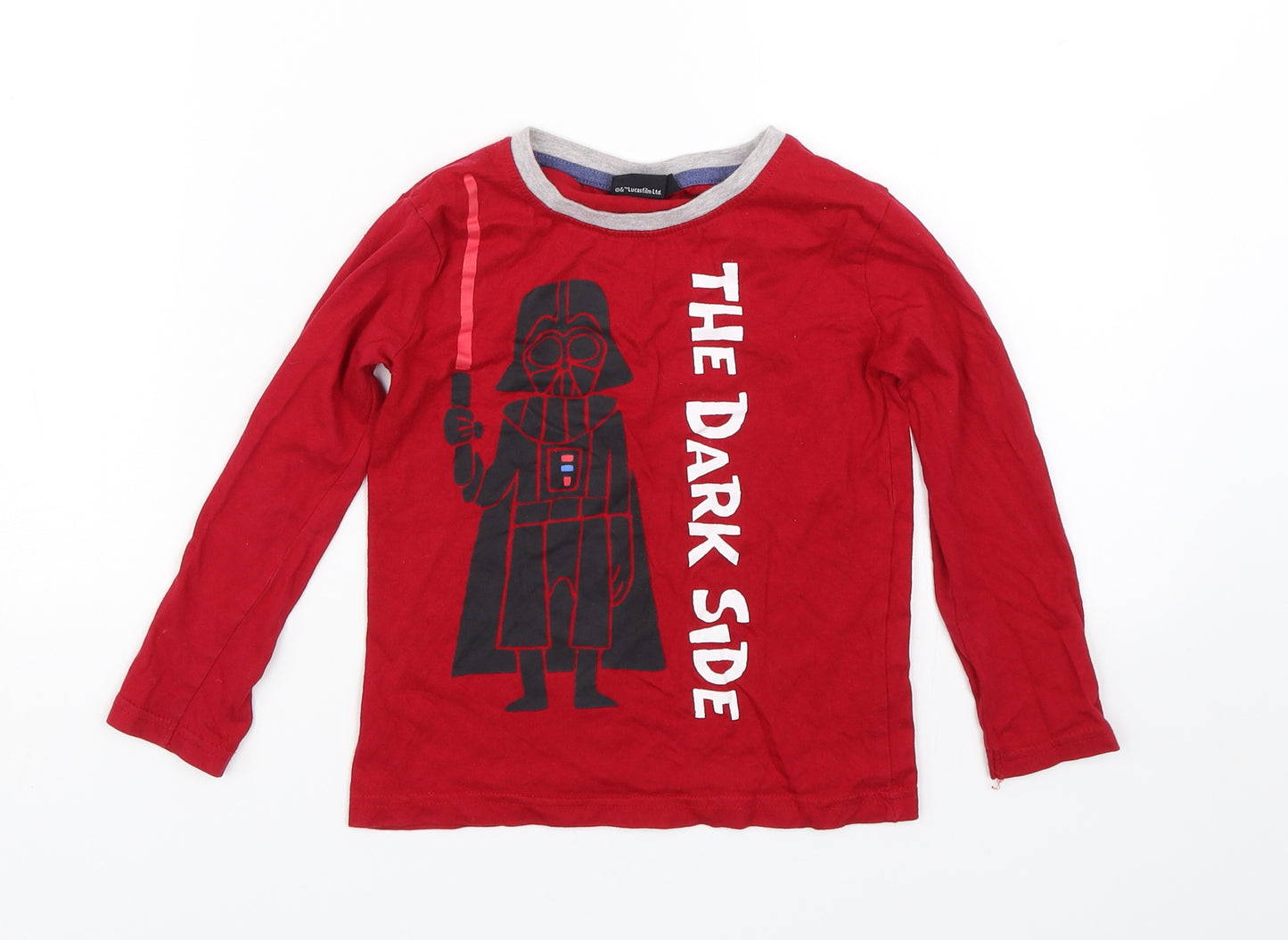 Primark Boys Red   Basic T-Shirt Size 3-4 Years  - STAR WARS