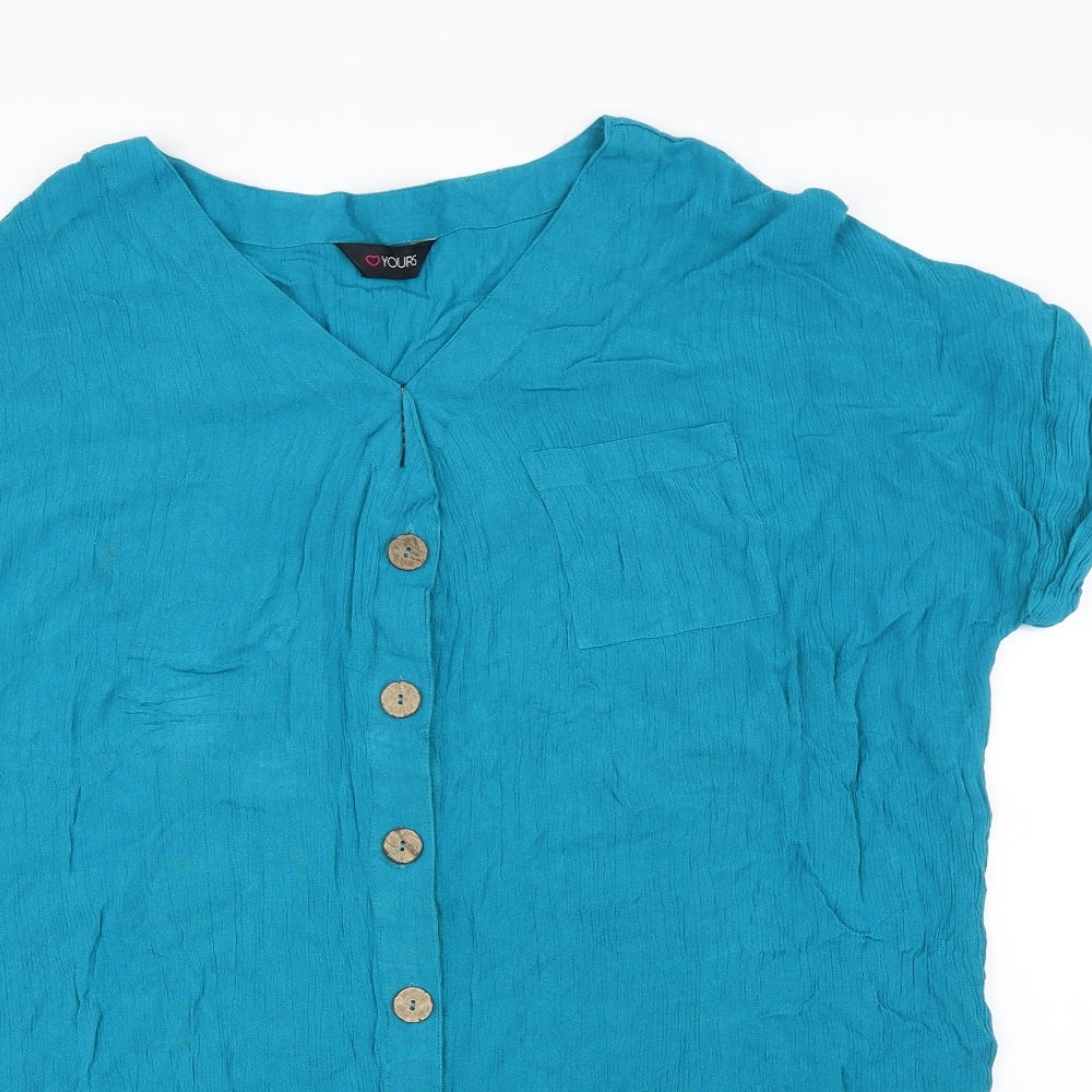Yours Womens Blue   Basic Blouse Size 24