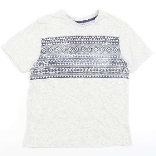 Rebel Boys Grey   Basic T-Shirt Size 11-12 Years