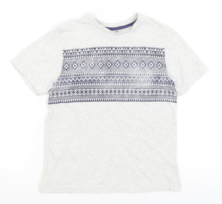 Rebel Boys Grey Basic T-Shirt Size 11-12 Years