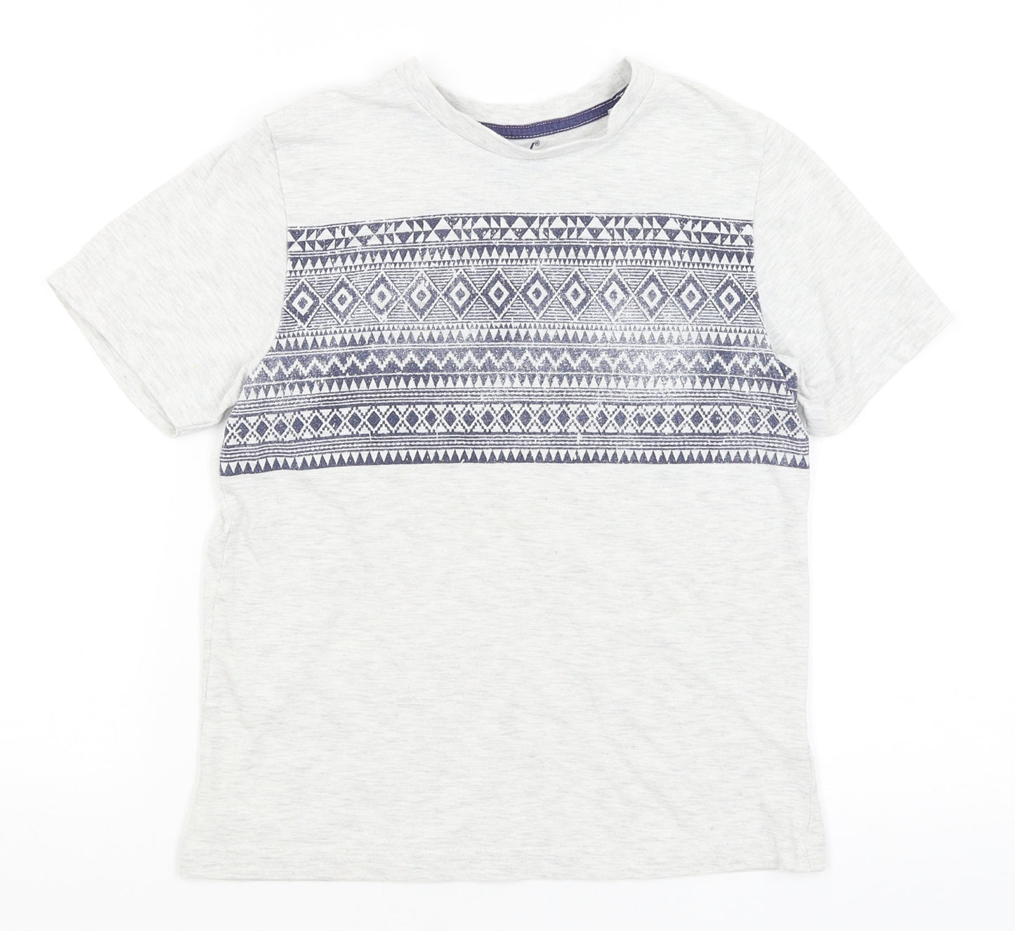 Rebel Boys Grey   Basic T-Shirt Size 11-12 Years