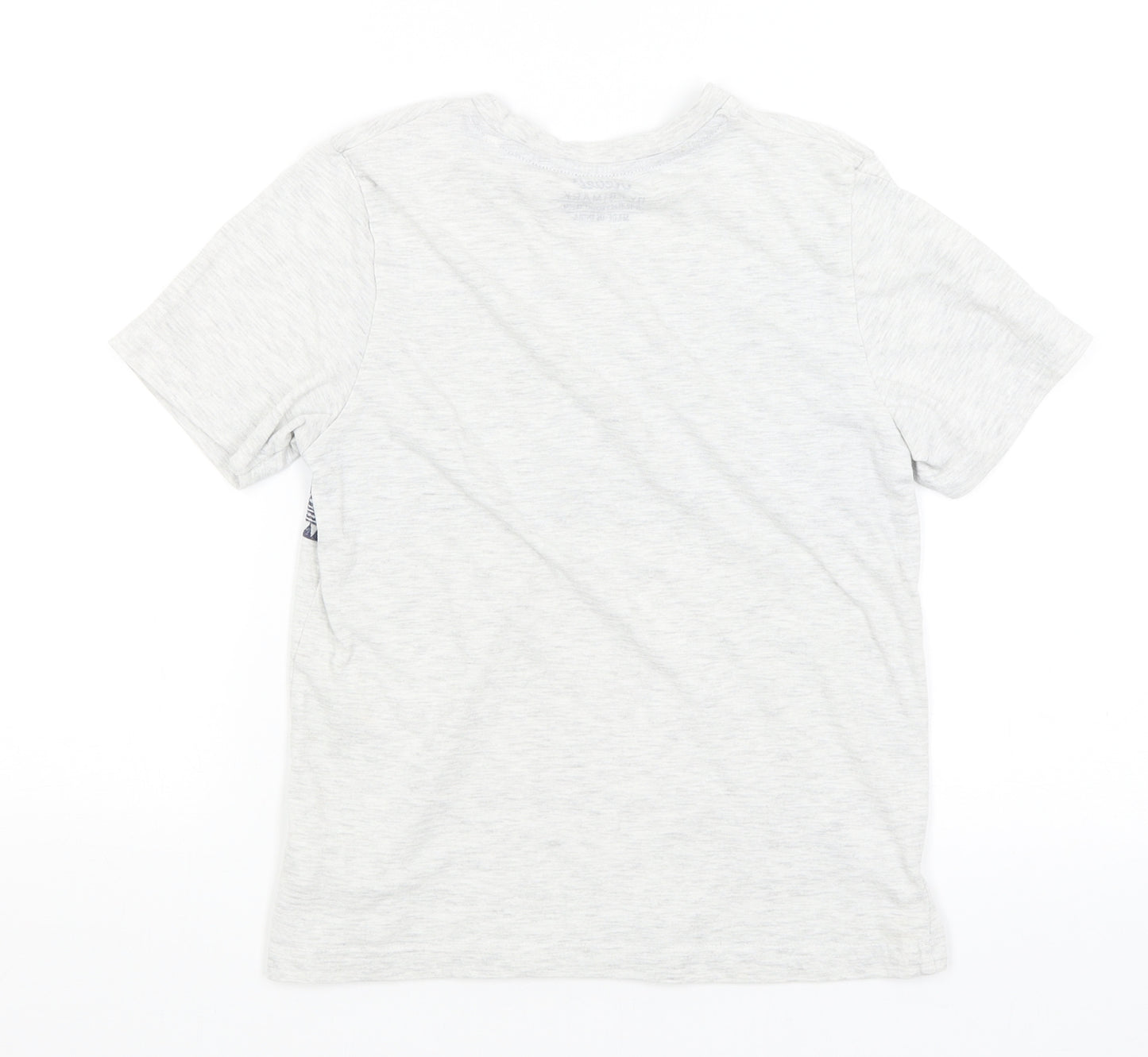 Rebel Boys Grey   Basic T-Shirt Size 11-12 Years