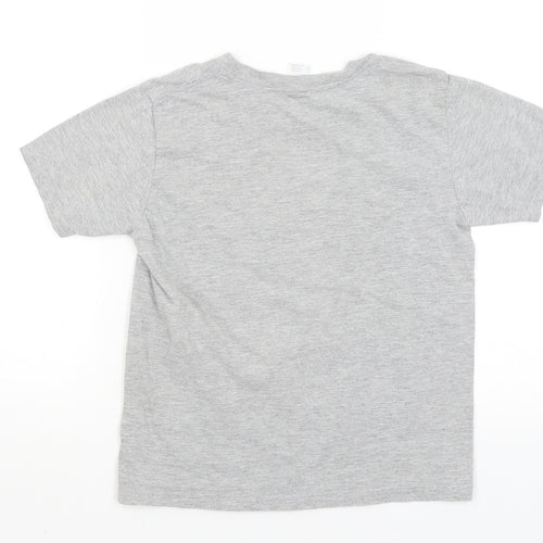 Gildan Boys Grey   Basic T-Shirt Size 10-11 Years  - Dick V Dom