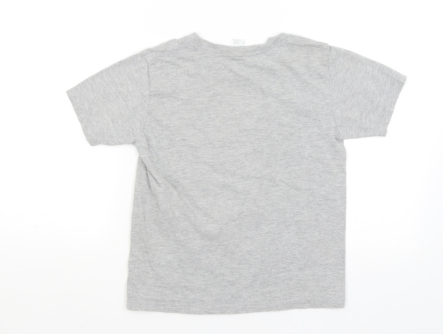 Gildan Boys Grey   Basic T-Shirt Size 10-11 Years  - Dick V Dom