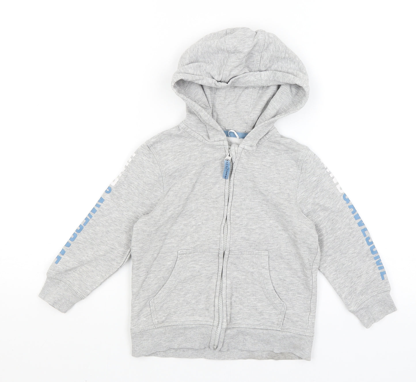 George Boys Grey   Full Zip Hoodie Size 3-4 Years