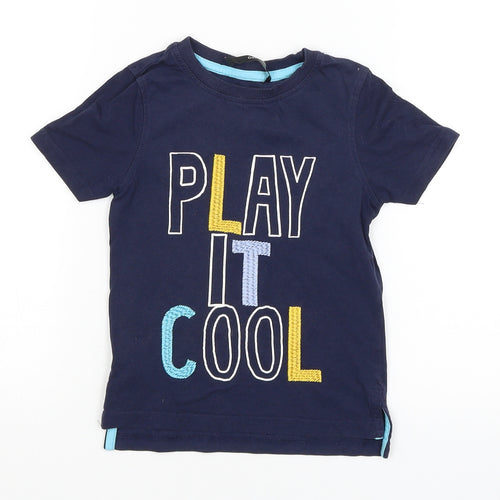 George Boys Blue   Basic T-Shirt Size 2-3 Years  - Play it Cool