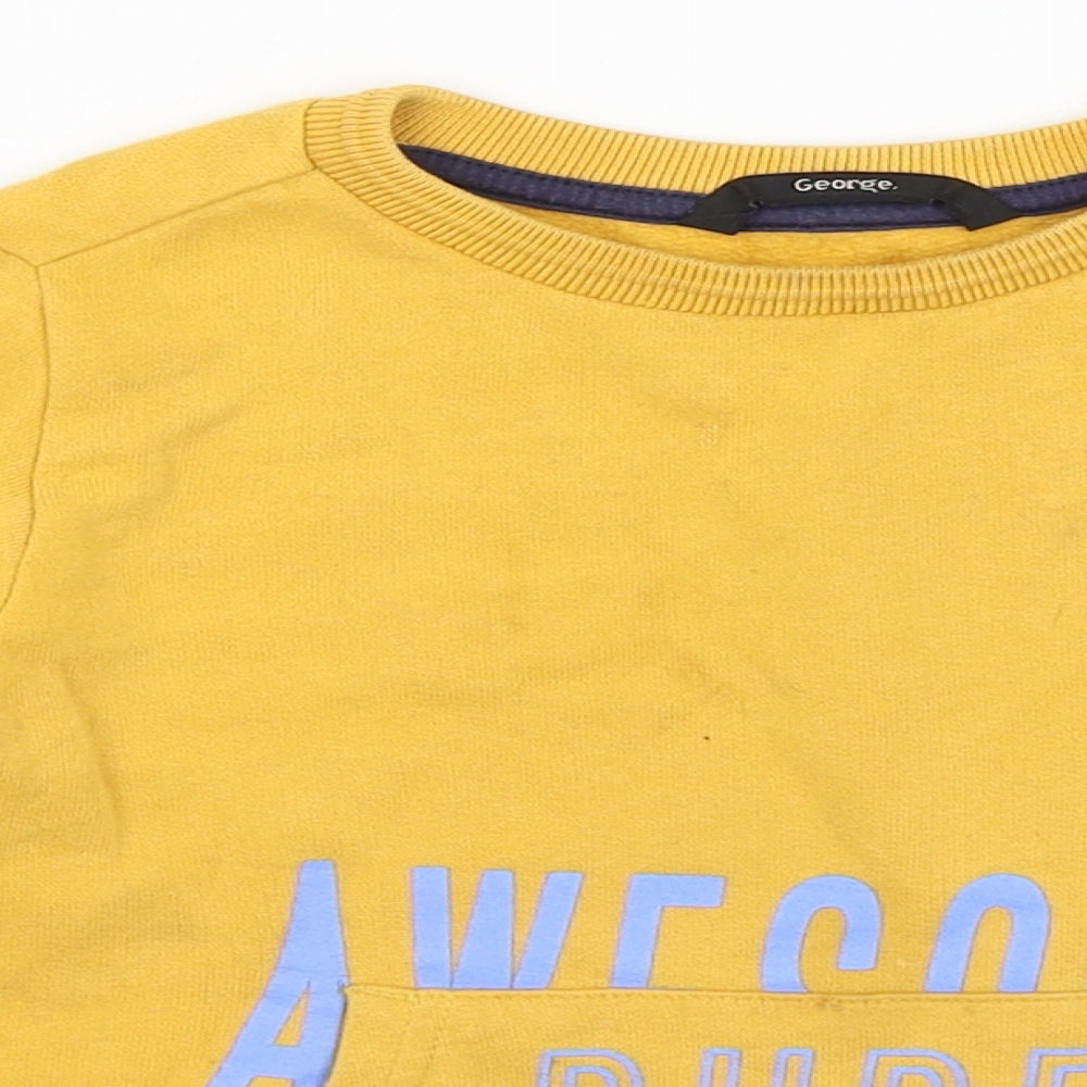 George Boys Yellow   Pullover Sweatshirt Size 2-3 Years  - Awesome Dude