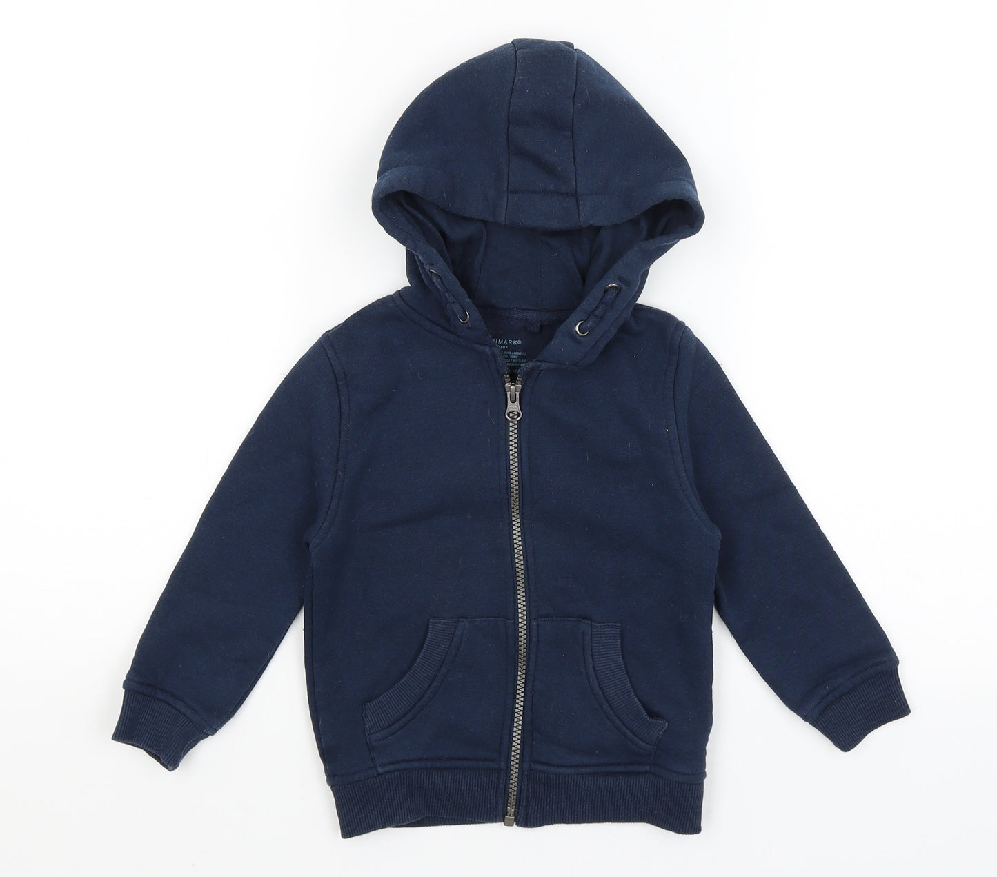 Primark Boys Blue   Full Zip Hoodie Size 3-4 Years