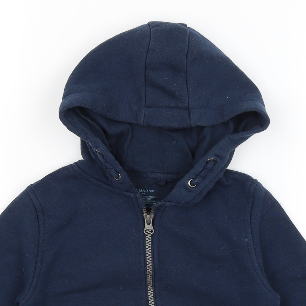 Primark Boys Blue   Full Zip Hoodie Size 3-4 Years